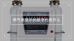 燃气表显示的数字代表什么