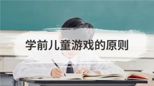 学前儿童游戏的原则