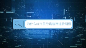 为什么wifi信号满格网速特别慢