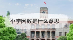 小学因数是什么意思