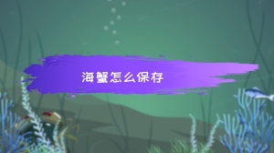 海蟹怎么保存