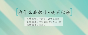 为什么我的小v喊不出来