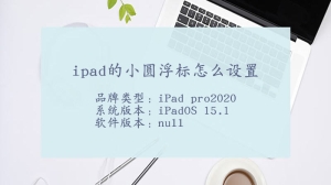 ipad的小圆浮标怎么设置