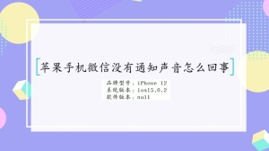 iPhone微信没有通知声音怎么回事