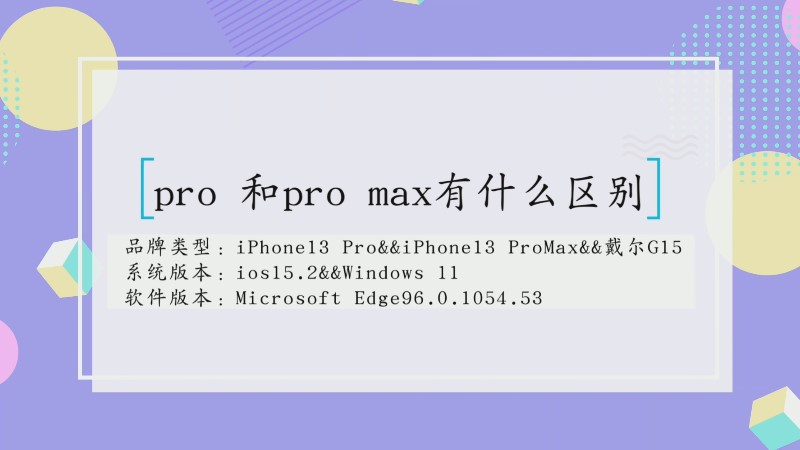 pro 和pro max手机有什么区别