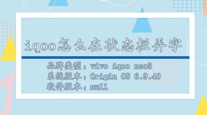 vivo iqoo怎么在状态栏弄字