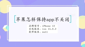 苹果手机怎样保持app不被关闭