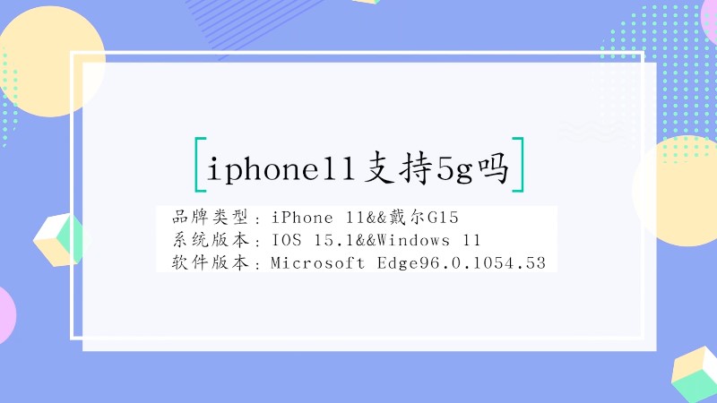 iphone11支持5g吗