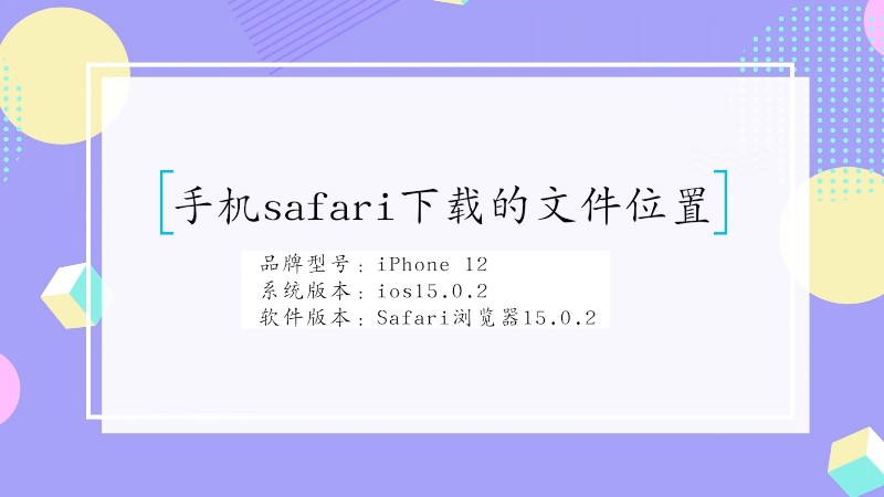 手机safari下载的文件位置