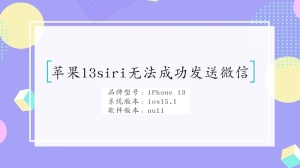 苹果13siri无法成功发送微信