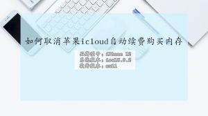 如何取消苹果icloud自动续费购买内存