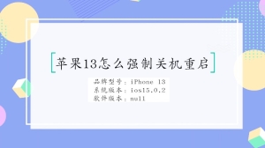 苹果13怎么强制关机重启