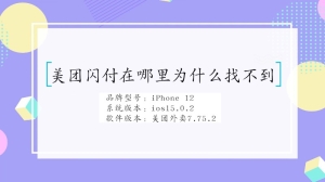 美团闪付在哪里为什么找不到