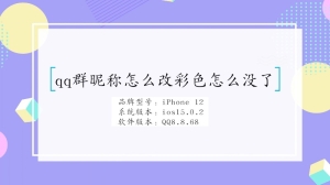 qq群昵称怎么改彩色怎么没了