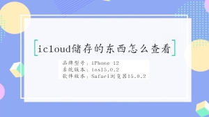 icloud储存的东西怎么查看