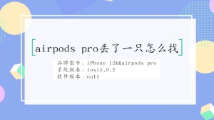 airpods pro丢了一只怎么找