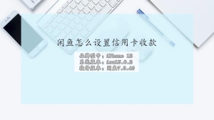 闲鱼怎么设置信用卡收款