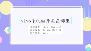 vivo手机sa开关在哪里