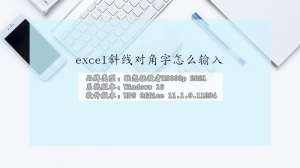 excel斜线对角字怎么输入