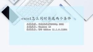 excel怎么同时筛选两个条件