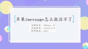 苹果imessage怎么激活不了