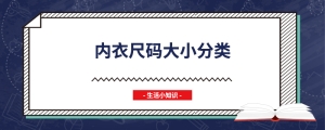 内衣尺码大小分类