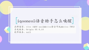 怎么唤醒iqooneo5语音助手