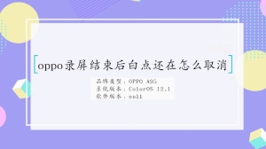 怎么取消oppo录屏结束后白点