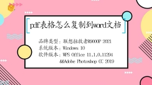 pdf表格要怎么复制到word文档