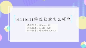 怎么领取bilibili粉丝勋章