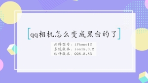 qq相机为什么变成黑白的了