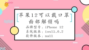 苹果12可以戴着口罩面部解锁吗