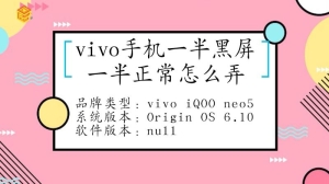 vivo手机一半黑屏一半正常要怎么弄