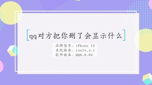 qq对方把你删了显示什么