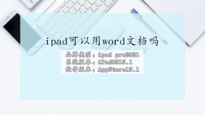 ipad可以使用word文档吗